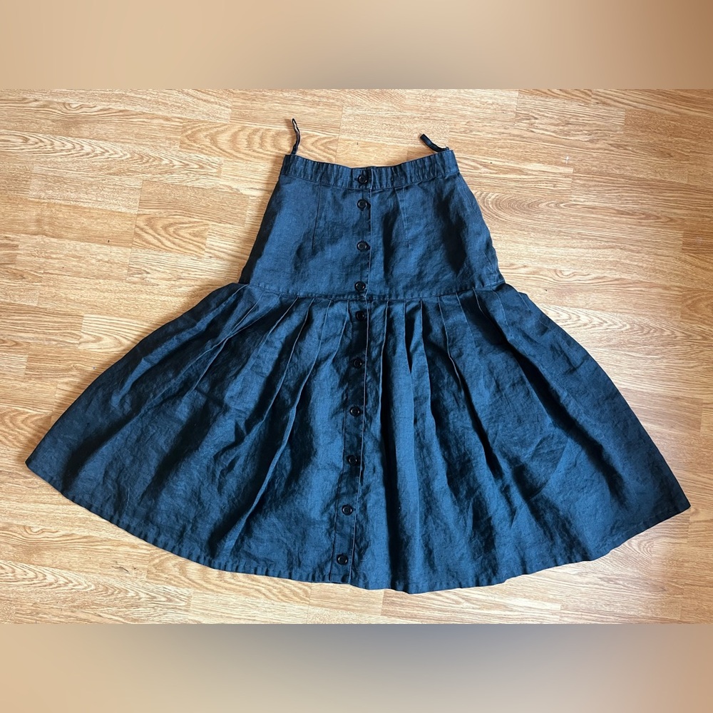 Oleg Cassini Pleated Fit & Flare Long Skirt Size 10